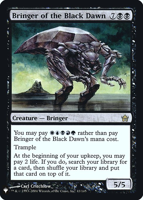 【Foil】《黒の夜明けの運び手/Bringer of the Black Dawn》[PWシンボル付き再版] 黒R